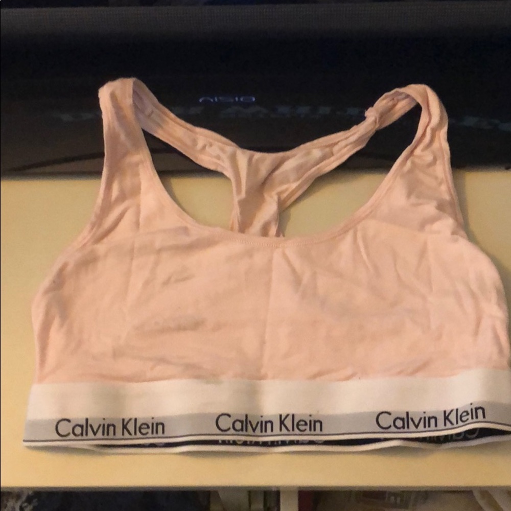 Calvin Klein pink sports bra
